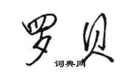 駱恆光羅貝行書個性簽名怎么寫