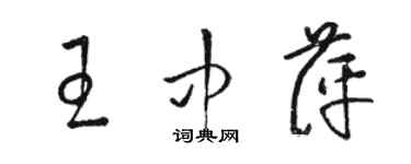 駱恆光王中萍草書個性簽名怎么寫