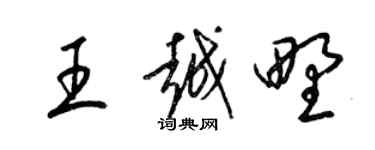 梁錦英王越野草書個性簽名怎么寫