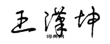 曾慶福王漢坤草書個性簽名怎么寫