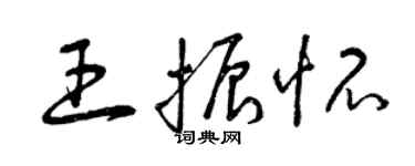 曾慶福王振懷草書個性簽名怎么寫