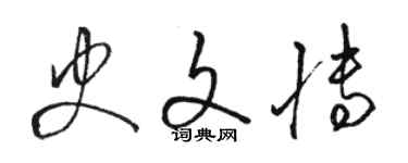 駱恆光史文博草書個性簽名怎么寫