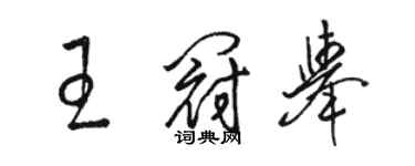 駱恆光王冠舉草書個性簽名怎么寫