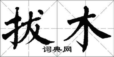 翁闓運拔木楷書怎么寫