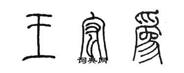 陳墨王宏為篆書個性簽名怎么寫