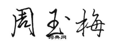 駱恆光周玉梅行書個性簽名怎么寫