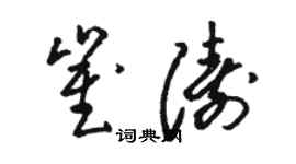 駱恆光崔濤草書個性簽名怎么寫