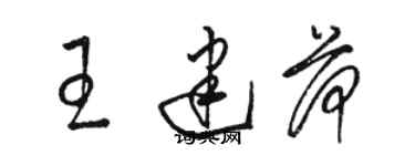 駱恆光王建荷草書個性簽名怎么寫