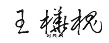 駱恆光王樺槐草書個性簽名怎么寫