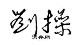 曾慶福劉操草書個性簽名怎么寫