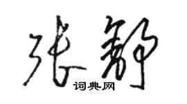 駱恆光張舒草書個性簽名怎么寫