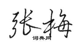 駱恆光張梅行書個性簽名怎么寫