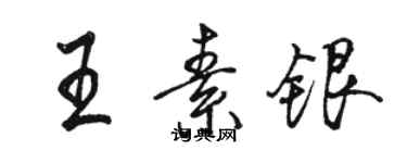 駱恆光王素銀行書個性簽名怎么寫