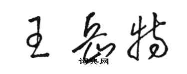 駱恆光王岳特草書個性簽名怎么寫