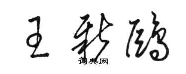 駱恆光王新鷗草書個性簽名怎么寫