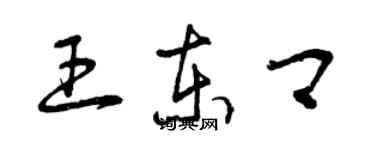 曾慶福王東卿草書個性簽名怎么寫