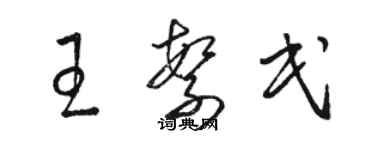 駱恆光王繁民草書個性簽名怎么寫