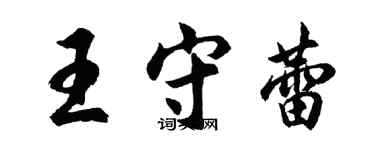 胡問遂王守蕾行書個性簽名怎么寫