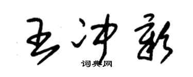 朱錫榮王沖彰草書個性簽名怎么寫