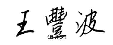 王正良王豐波行書個性簽名怎么寫