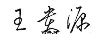 駱恆光王貴源草書個性簽名怎么寫