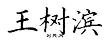 丁謙王樹濱楷書個性簽名怎么寫