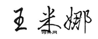 駱恆光王米娜行書個性簽名怎么寫