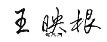 駱恆光王映根行書個性簽名怎么寫