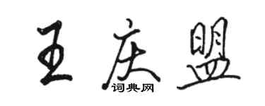 駱恆光王慶盟行書個性簽名怎么寫