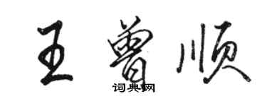 駱恆光王曾順行書個性簽名怎么寫