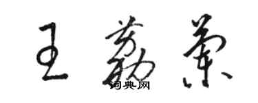 駱恆光王荔蘭草書個性簽名怎么寫