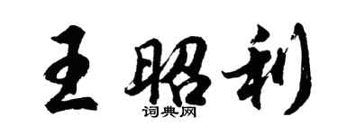 胡問遂王昭利行書個性簽名怎么寫