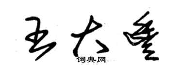 朱錫榮王大豐草書個性簽名怎么寫