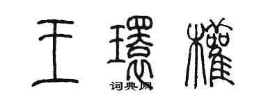 陳墨王環權篆書個性簽名怎么寫