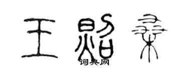 陳聲遠王照桑篆書個性簽名怎么寫