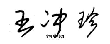 朱錫榮王沖珍草書個性簽名怎么寫