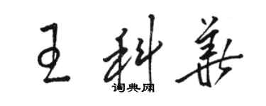 駱恆光王科華草書個性簽名怎么寫