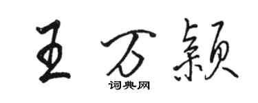 駱恆光王萬穎行書個性簽名怎么寫