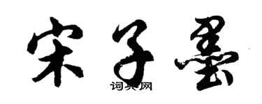 胡問遂宋子墨行書個性簽名怎么寫