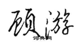 駱恆光顧遊行書個性簽名怎么寫
