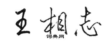 駱恆光王相志行書個性簽名怎么寫