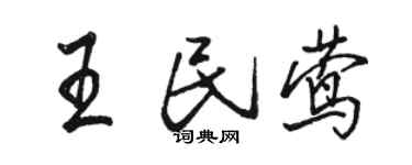 駱恆光王民鶯行書個性簽名怎么寫