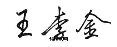 駱恆光王李金行書個性簽名怎么寫