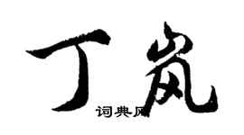 胡問遂丁嵐行書個性簽名怎么寫