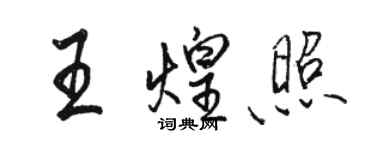 駱恆光王煌照行書個性簽名怎么寫