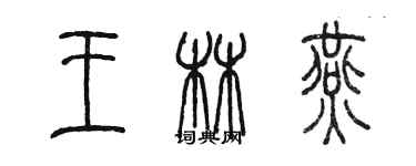 陳墨王林燕篆書個性簽名怎么寫