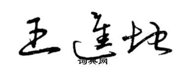 曾慶福王進地草書個性簽名怎么寫
