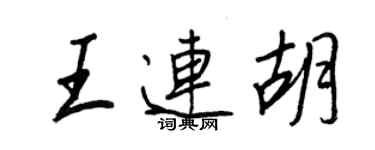 王正良王連胡行書個性簽名怎么寫