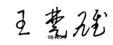 駱恆光王楚雄草書個性簽名怎么寫