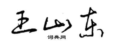 曾慶福王山東草書個性簽名怎么寫